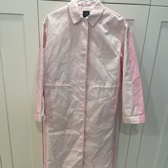 Armani Two Toned Pink Cotton Trench size Small - Picture 1 of 7